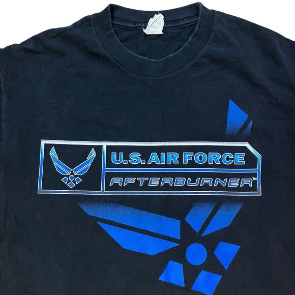 Vintage U.S. Air Force Afterburner Monster Jam T Shirt Mens Large Black Military - Picture 2 of 10